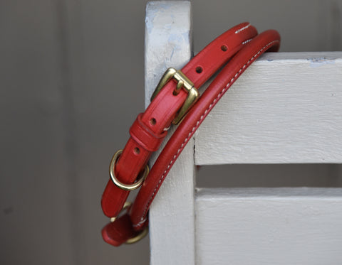 Bowfell Narrow Rolled Leather Collar