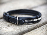Crinkle Jewelled Leather Lead