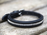 Crinkle Jewelled Leather Lead