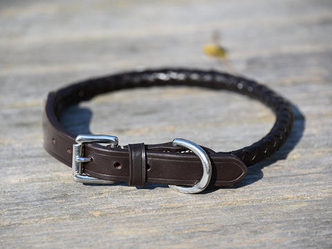 Mellbreak Rolled Plaited Leather Collar