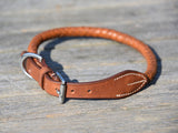 Mellbreak Rolled Plaited Leather Collar